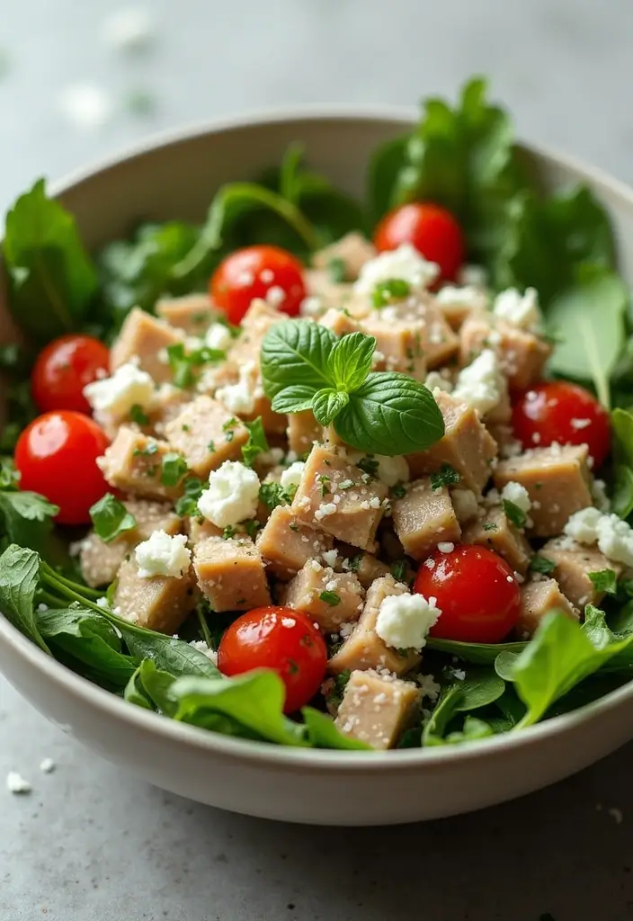 25 High Protein Tuna Salad Recipes for Quick Meal Prep 110 25 High Protein Tuna Salad Recipes for Quick Meal Prep - 20. Herb and Feta Tuna Salad