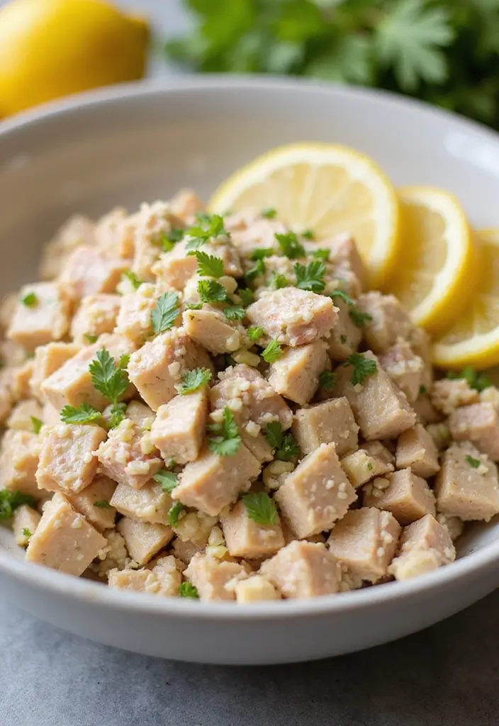 25 High Protein Tuna Salad Recipes for Quick Meal Prep 127 25 High Protein Tuna Salad Recipes for Quick Meal Prep - 23. Tuna Salad with Garlic and Lemon