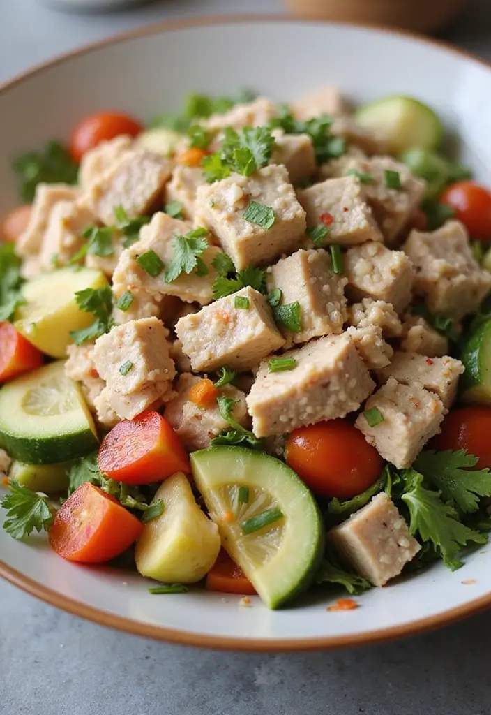 25 High Protein Tuna Salad Recipes for Quick Meal Prep 139 25 High Protein Tuna Salad Recipes for Quick Meal Prep - 25. Chunky Tuna Salad