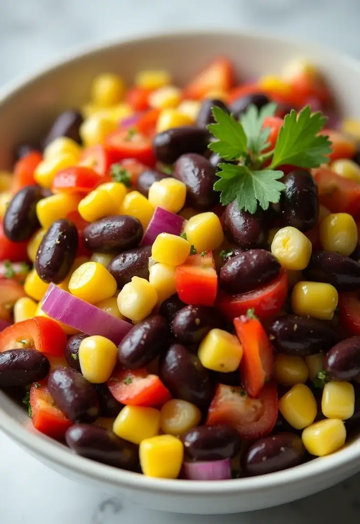 25 High Protein Vegan Salad Recipes That Actually Taste Amazing 64 25 High Protein Vegan Salad Recipes That Actually Taste Amazing - 12. Corn & Black Bean Salad