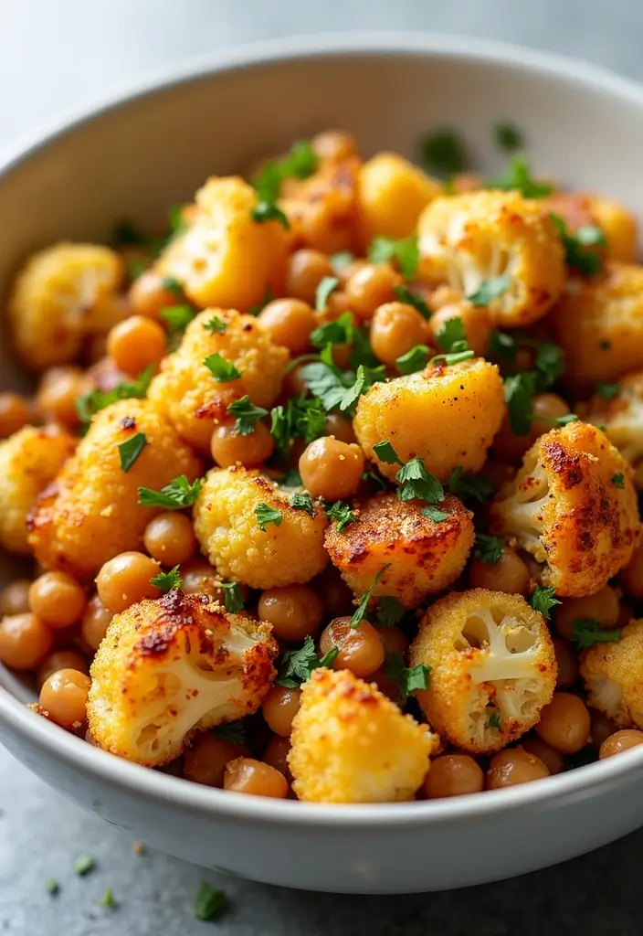 25 High Protein Vegan Salad Recipes That Actually Taste Amazing 93 25 High Protein Vegan Salad Recipes That Actually Taste Amazing - 17. Spicy Roasted Cauliflower Salad