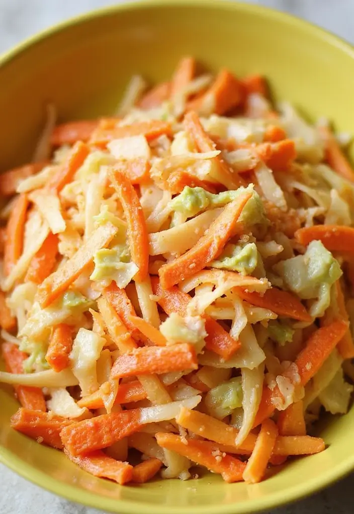 25 High Protein Vegan Salad Recipes That Actually Taste Amazing 115 25 High Protein Vegan Salad Recipes That Actually Taste Amazing - 21. Cabbage & Carrot Slaw