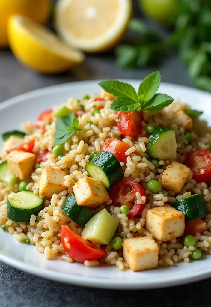 25 Lemon Orzo Pasta Salad Recipes with a Bright, Zesty Flavor 87 25 Lemon Orzo Pasta Salad Recipes with a Bright, Zesty Flavor - 17. Lemon Orzo Salad with Tofu & Vegetables