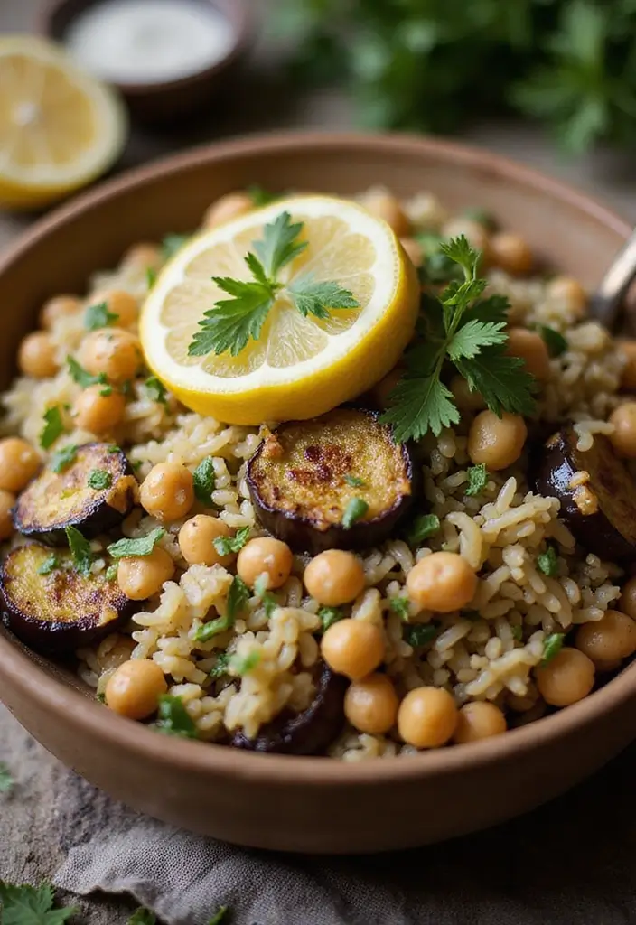 25 Lemon Orzo Pasta Salad Recipes with a Bright, Zesty Flavor 102 25 Lemon Orzo Pasta Salad Recipes with a Bright, Zesty Flavor - 20. Lemon Orzo Salad with Eggplant & Chickpeas