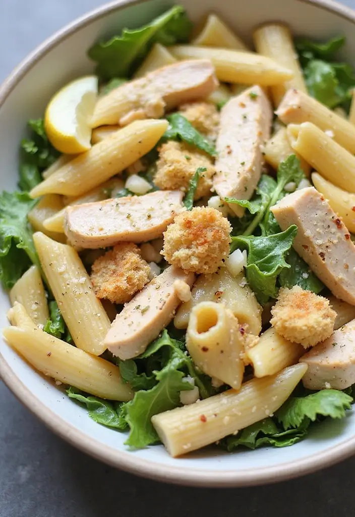 25 Main Dish Pasta Salad Recipes That Are Satisfying and Easy 80 25 Main Dish Pasta Salad Recipes That Are Satisfying and Easy - 16. Chicken Caesar Pasta Salad