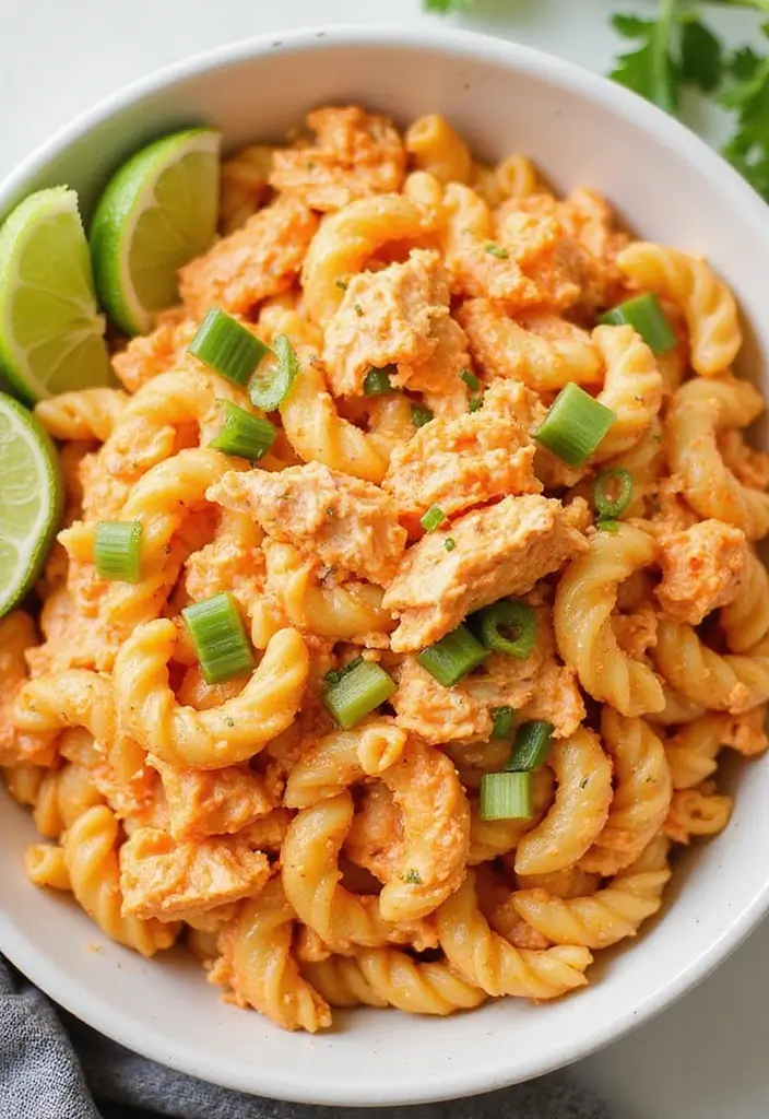 25 Main Dish Pasta Salad Recipes That Are Satisfying and Easy 85 25 Main Dish Pasta Salad Recipes That Are Satisfying and Easy - 17. Buffalo Chicken Pasta Salad