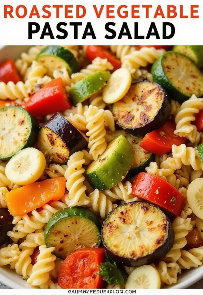25 Main Dish Pasta Salad Recipes That Are Satisfying and Easy 38 25 Main Dish Pasta Salad Recipes That Are Satisfying and Easy - 8. Roasted Vegetable Pasta Salad