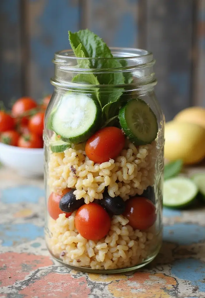 25 Mason Jar Salad Recipes That Are Fresh, Fun, and Healthy 42 25 Mason Jar Salad Recipes That Are Fresh, Fun, and Healthy - 10. Greek Orzo Salad