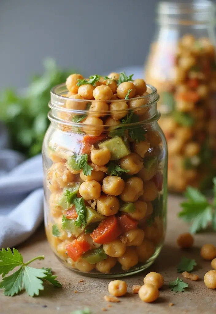 25 Mason Jar Salad Recipes That Are Fresh, Fun, and Healthy 77 25 Mason Jar Salad Recipes That Are Fresh, Fun, and Healthy - 17. Smashed Chickpea Salad Sandwich