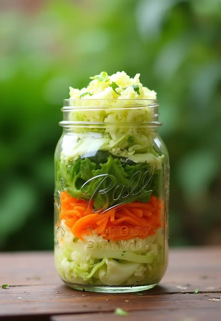 25 Mason Jar Salad Recipes That Are Fresh, Fun, and Healthy 80 25 Mason Jar Salad Recipes That Are Fresh, Fun, and Healthy - 18. Crunchy Cabbage Salad