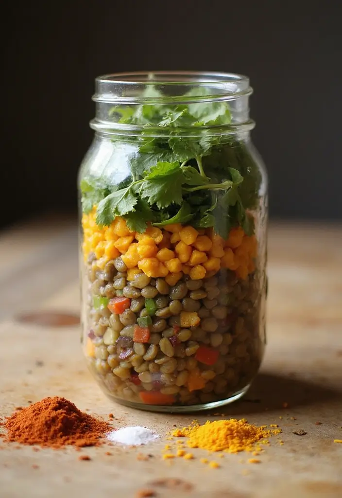 25 Mason Jar Salad Recipes That Are Fresh, Fun, and Healthy 85 25 Mason Jar Salad Recipes That Are Fresh, Fun, and Healthy - 19. Curried Lentil Salad