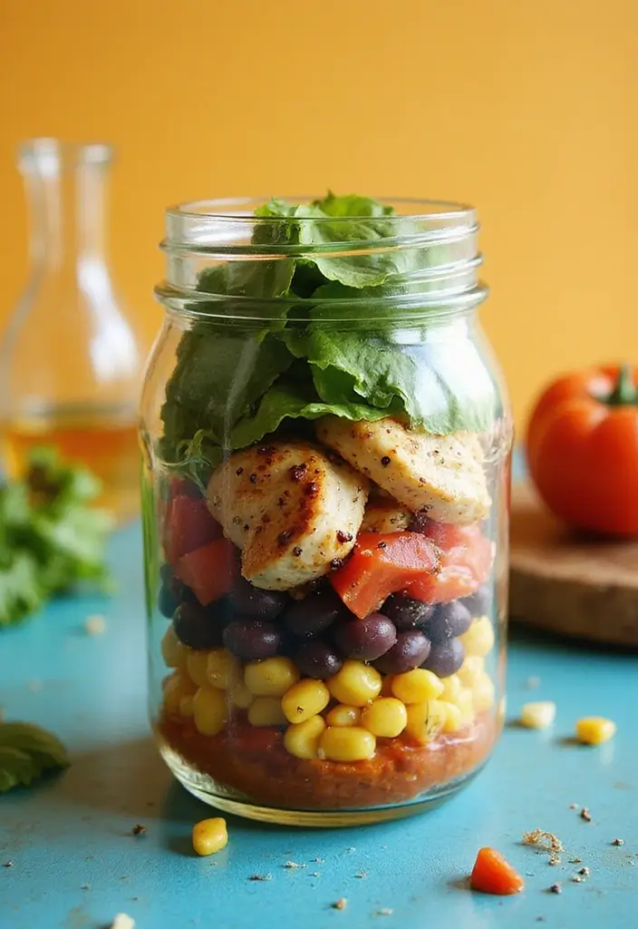 25 Mason Jar Salad Recipes That Are Fresh, Fun, and Healthy 26 25 Mason Jar Salad Recipes That Are Fresh, Fun, and Healthy - 6. Southwest Chicken Salad