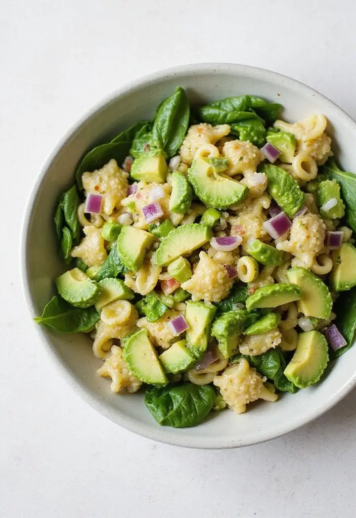 25 Pasta Salad Recipes That Are 100% Gluten Free and Flavorful 6 25 Pasta Salad Recipes That Are 100% Gluten Free and Flavorful - 2. Avocado and Spinach Pasta Salad