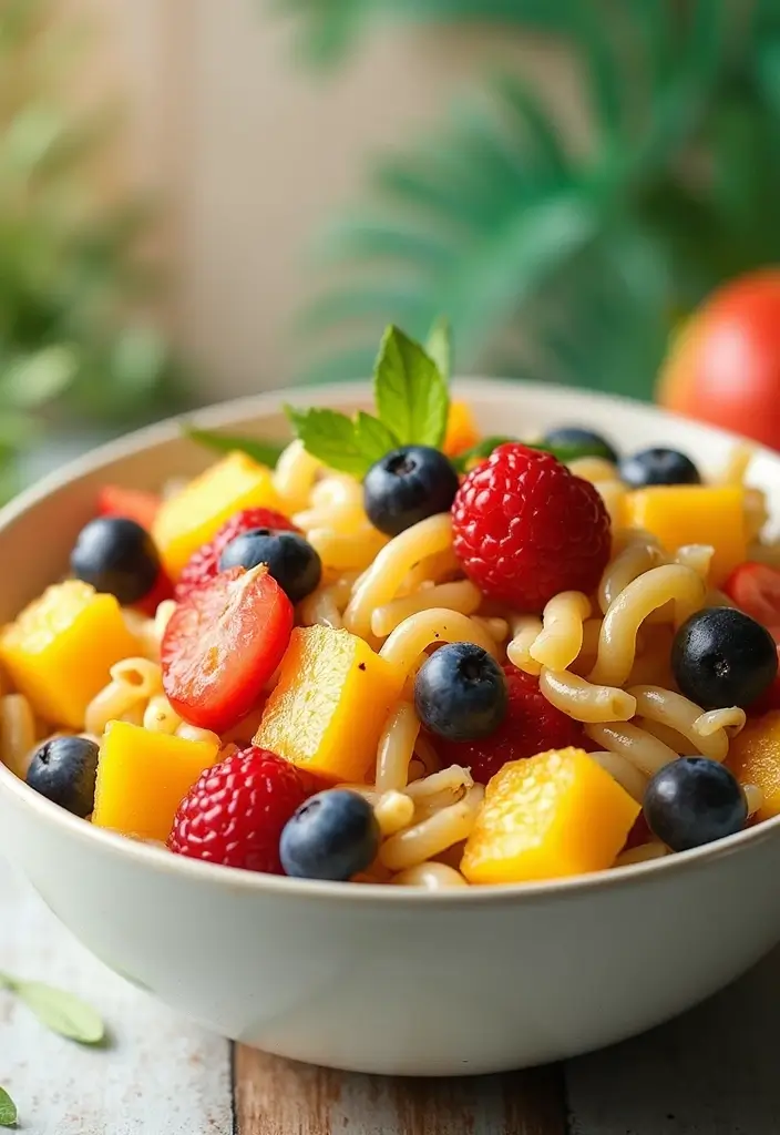 25 Pasta Salad Recipes That Are 100% Gluten Free and Flavorful 117 25 Pasta Salad Recipes That Are 100% Gluten Free and Flavorful - 21. Tropical Fruit Pasta Salad