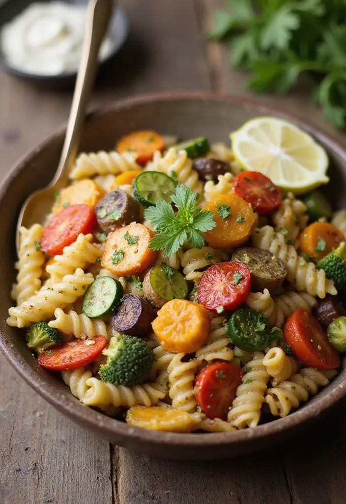 25 Pasta Salad Recipes That Are 100% Gluten Free and Flavorful 47 25 Pasta Salad Recipes That Are 100% Gluten Free and Flavorful - 9. Roasted Vegetable Pasta Salad