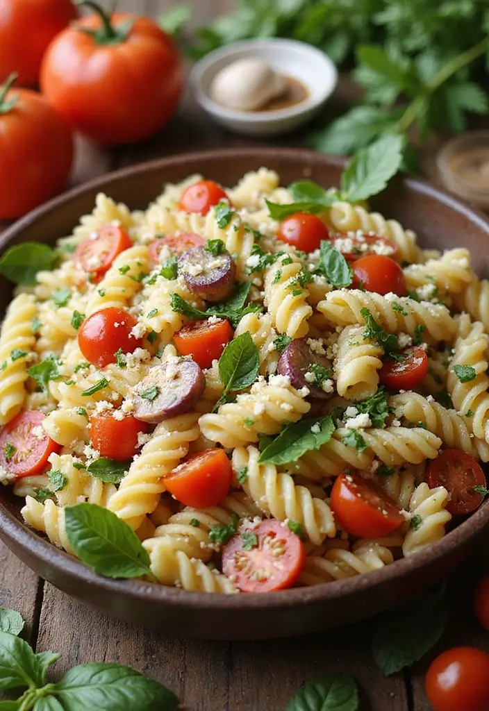 25 Pasta Salad Recipes for BBQ That Steal the Show 53 25 Pasta Salad Recipes for BBQ That Steal the Show - 11. Greek Pasta Salad