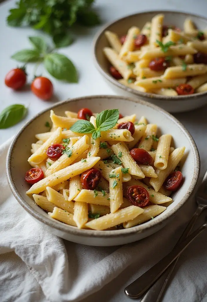 25 Pasta Salad Recipes for BBQ That Steal the Show 117 25 Pasta Salad Recipes for BBQ That Steal the Show - 23. Penne Pasta Salad with Sun-Dried Tomatoes