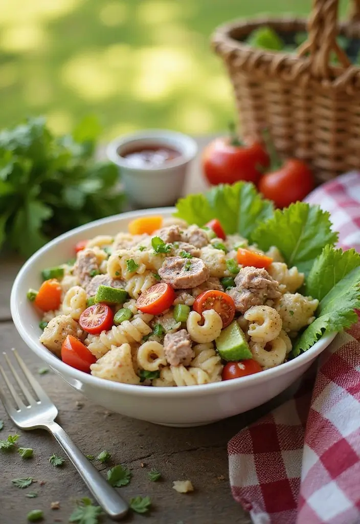 25 Pasta Salad Recipes for BBQ That Steal the Show 28 25 Pasta Salad Recipes for BBQ That Steal the Show - 6. Tuna Pasta Salad with Veggies