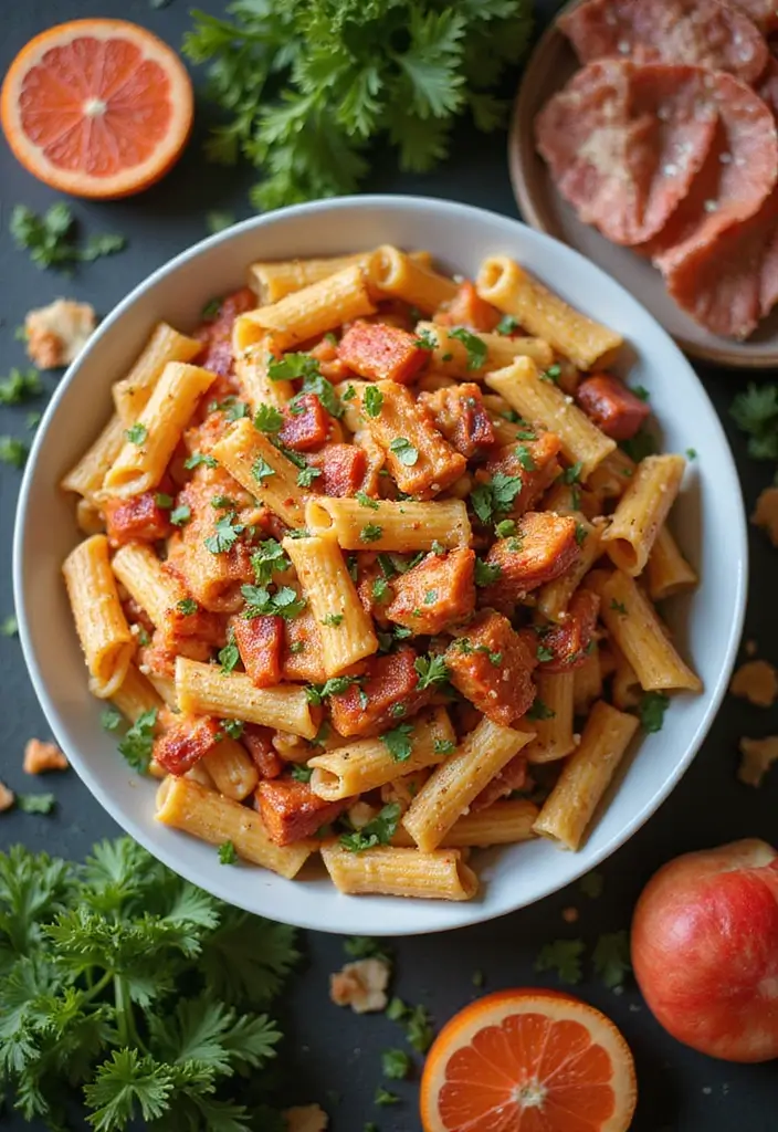 25 Pasta Salad Recipes for BBQ That Steal the Show 45 25 Pasta Salad Recipes for BBQ That Steal the Show - 9. BBQ Chicken Pasta Salad