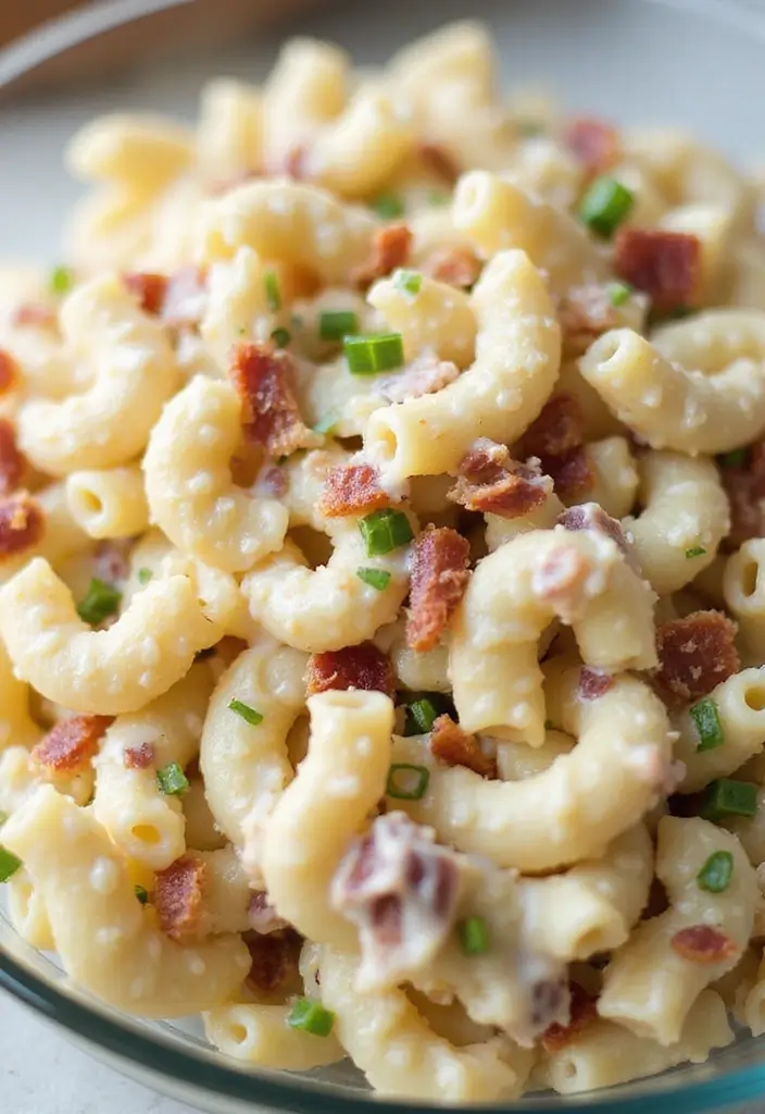 25 Pasta Salad Recipes with Bacon Ranch for Creamy Perfection 1 25 Pasta Salad Recipes with Bacon Ranch for Creamy Perfection - 1. Creamy Bacon Ranch Macaroni Salad