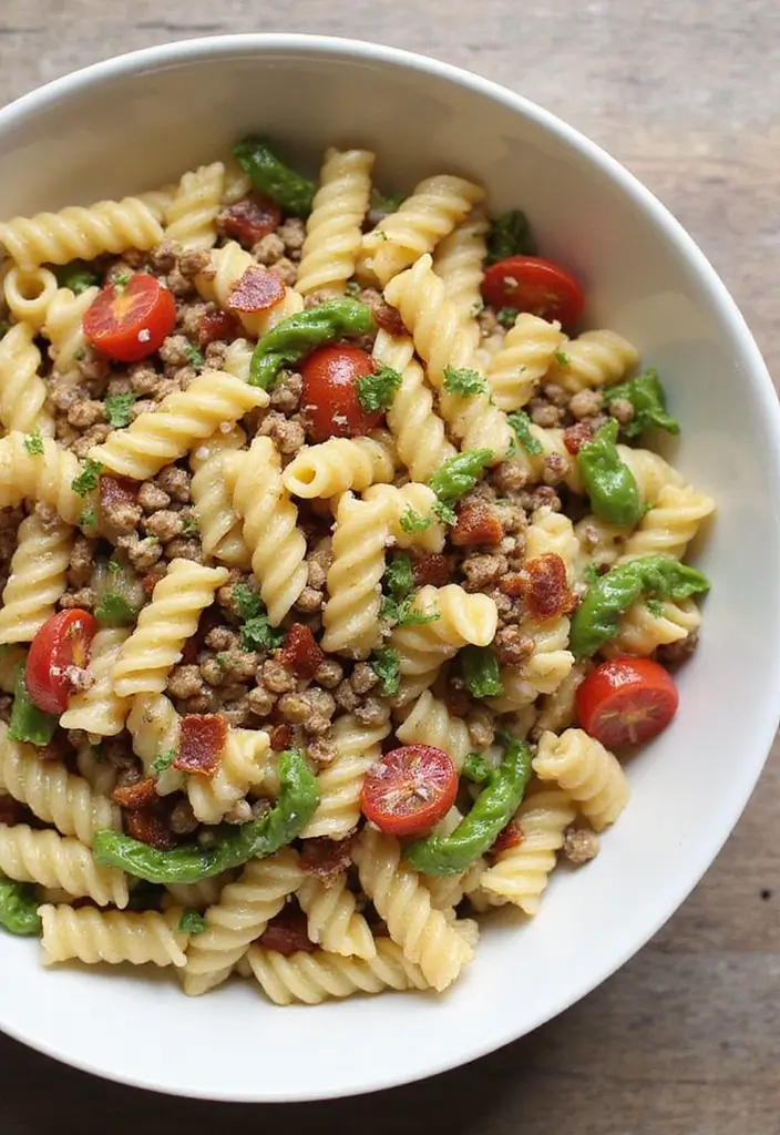 25 Pasta Salad Recipes with Bacon Ranch for Creamy Perfection 101 25 Pasta Salad Recipes with Bacon Ranch for Creamy Perfection - 19. Bacon Ranch Pasta Salad with Lentils