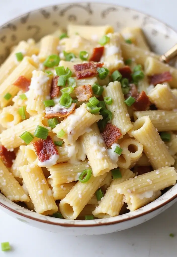 25 Pasta Salad Recipes with Bacon Ranch for Creamy Perfection 126 25 Pasta Salad Recipes with Bacon Ranch for Creamy Perfection - 24. Garlic Bacon Ranch Pasta Salad