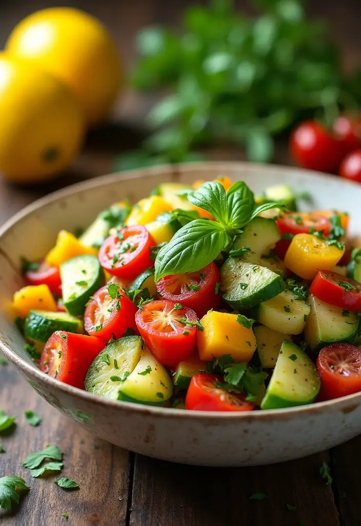 25 Raw Vegetable Salad Recipes That Are Crunchy and Healthy 77 25 Raw Vegetable Salad Recipes That Are Crunchy and Healthy - 15. Raw Vegetable Fattoush