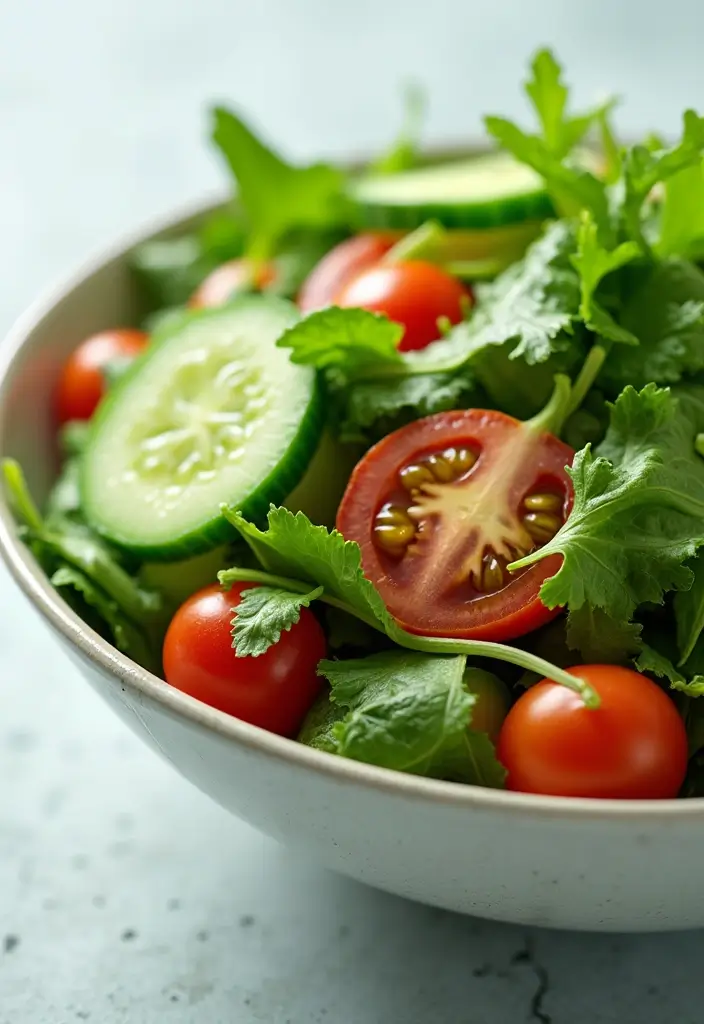 25 Raw Vegetable Salad Recipes That Are Crunchy and Healthy 88 25 Raw Vegetable Salad Recipes That Are Crunchy and Healthy - 18. Simple Green Salad