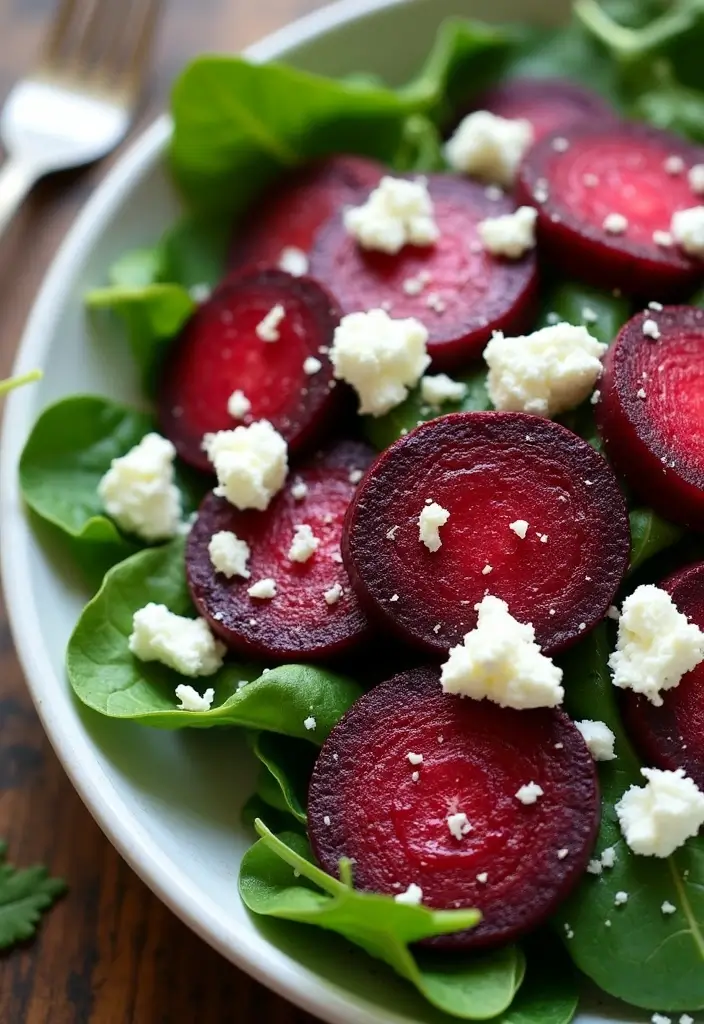 25 Raw Vegetable Salad Recipes That Are Crunchy and Healthy 117 25 Raw Vegetable Salad Recipes That Are Crunchy and Healthy - 23. Beet and Spinach Salad