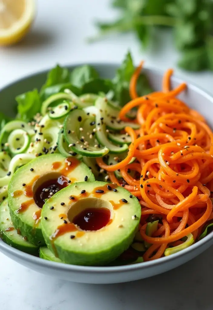 25 Raw Vegetable Salad Recipes That Are Crunchy and Healthy 40 25 Raw Vegetable Salad Recipes That Are Crunchy and Healthy - 8. Raw Vegetable Sushi Salad
