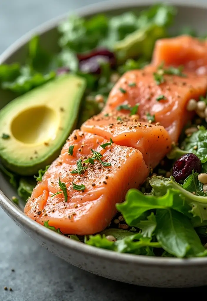 25 Salad Lunch Meal Prep Recipes for a Fresh Work Week 59 25 Salad Lunch Meal Prep Recipes for a Fresh Work Week - 13. Salmon and Avocado Salad