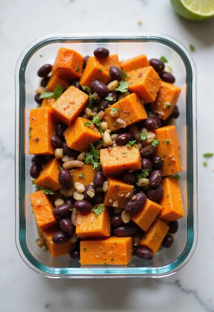 25 Salad Lunch Meal Prep Recipes for a Fresh Work Week 71 25 Salad Lunch Meal Prep Recipes for a Fresh Work Week - 15. Sweet Potato and Black Bean Salad