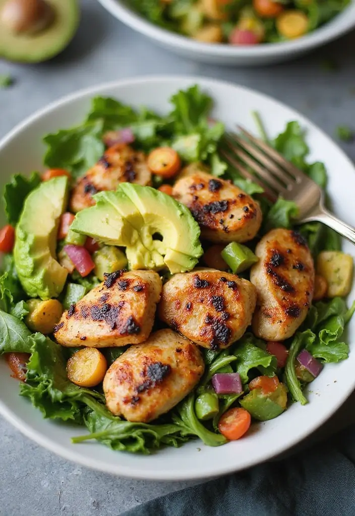 25 Salad Lunch Meal Prep Recipes for a Fresh Work Week 118 25 Salad Lunch Meal Prep Recipes for a Fresh Work Week - 24. Grilled Chicken and Avocado Salad