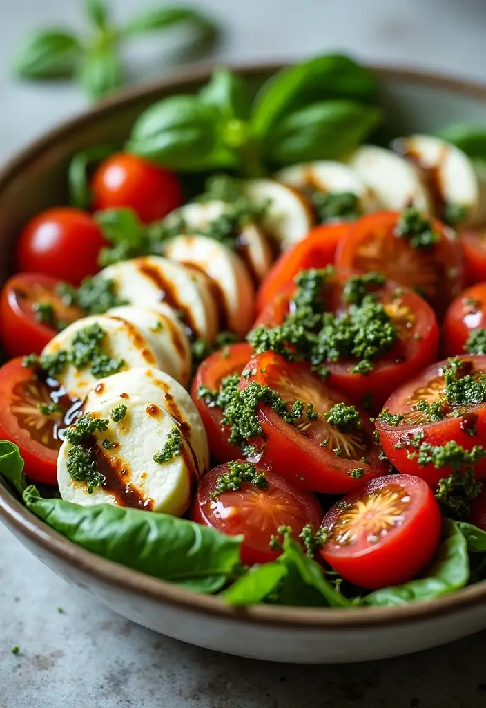 25 Salad Lunch Meal Prep Recipes for a Fresh Work Week 23 25 Salad Lunch Meal Prep Recipes for a Fresh Work Week - 5. Caprese Salad with Pesto