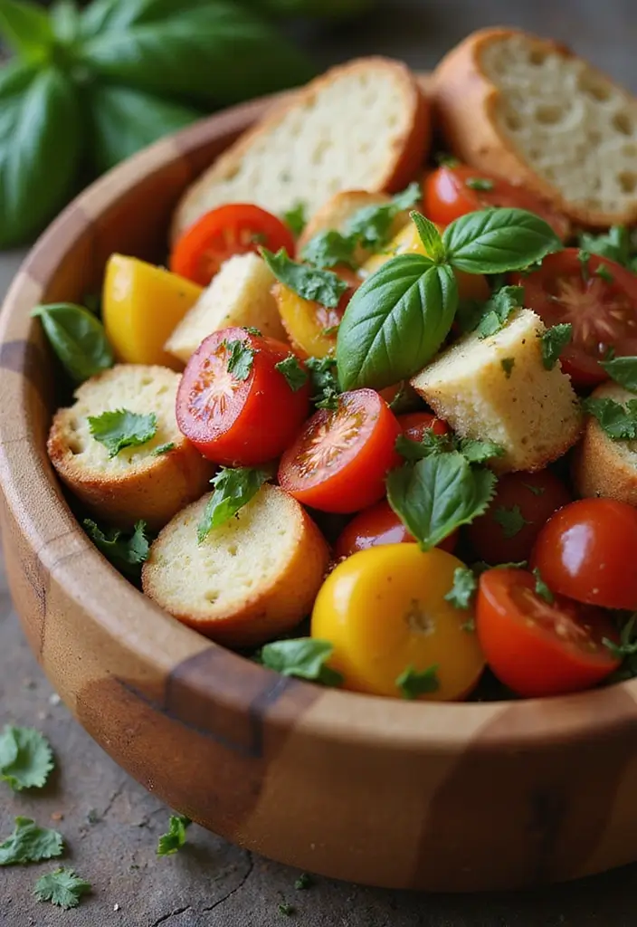 25 Salad Recipes for Dinner Party That Impress Every Guest 47 25 Salad Recipes for Dinner Party That Impress Every Guest - 11. Panzanella Salad