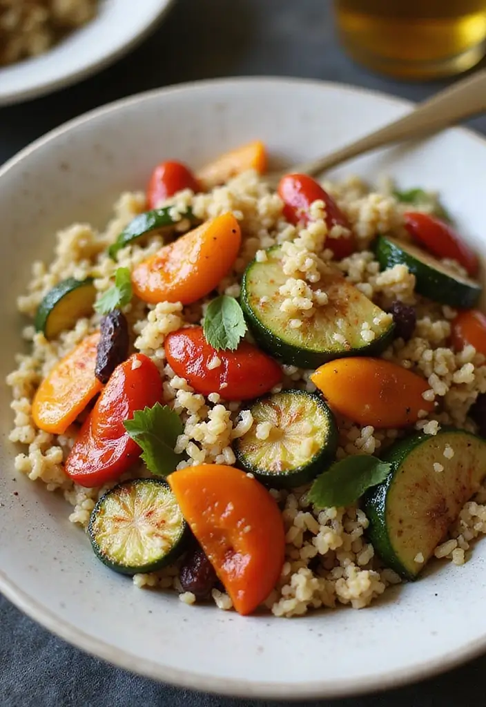 25 Salad Recipes for Dinner Party That Impress Every Guest 70 25 Salad Recipes for Dinner Party That Impress Every Guest - 16. Farro Salad with Roasted Vegetables