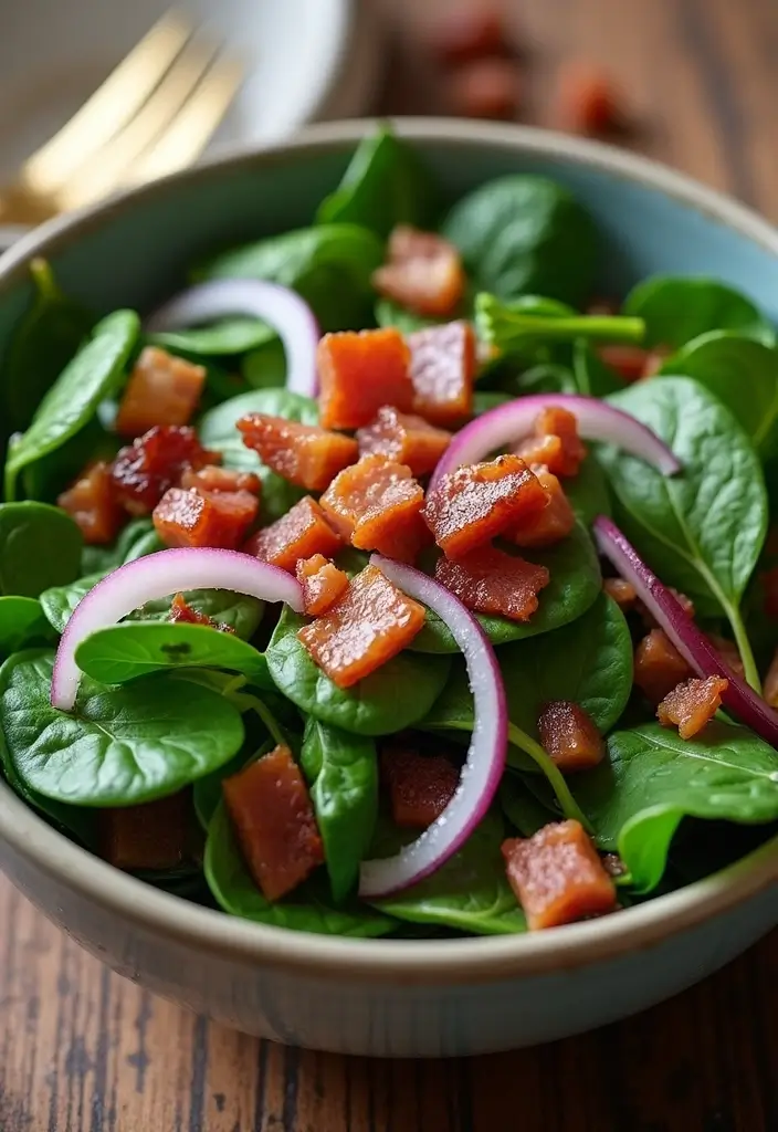 25 Salad Recipes for Dinner Party That Impress Every Guest 113 25 Salad Recipes for Dinner Party That Impress Every Guest - 23. Spinach and Bacon Salad