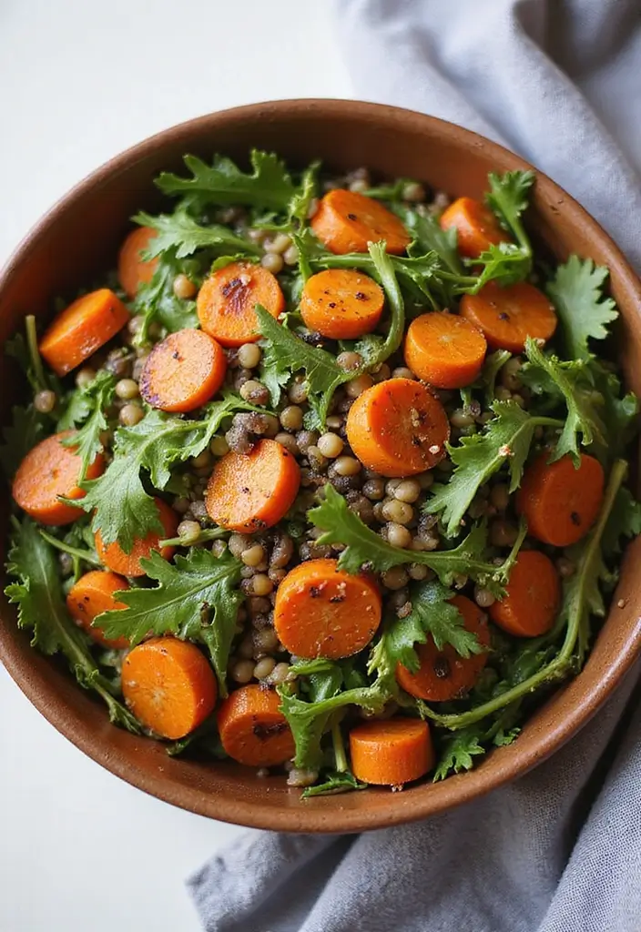 25 Salad Recipes for Dinner Party That Impress Every Guest 127 25 Salad Recipes for Dinner Party That Impress Every Guest - 25. Roasted Carrot and Lentil Salad