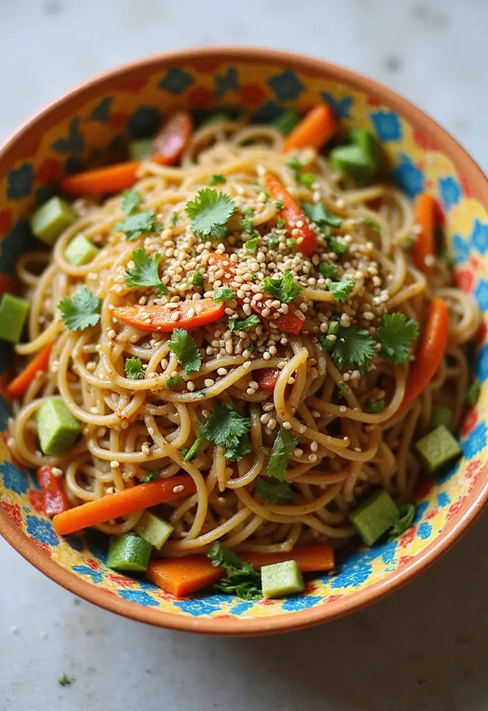 25 Salad Recipes for Dinner Party That Impress Every Guest 29 25 Salad Recipes for Dinner Party That Impress Every Guest - 7. Asian Sesame Noodle Salad