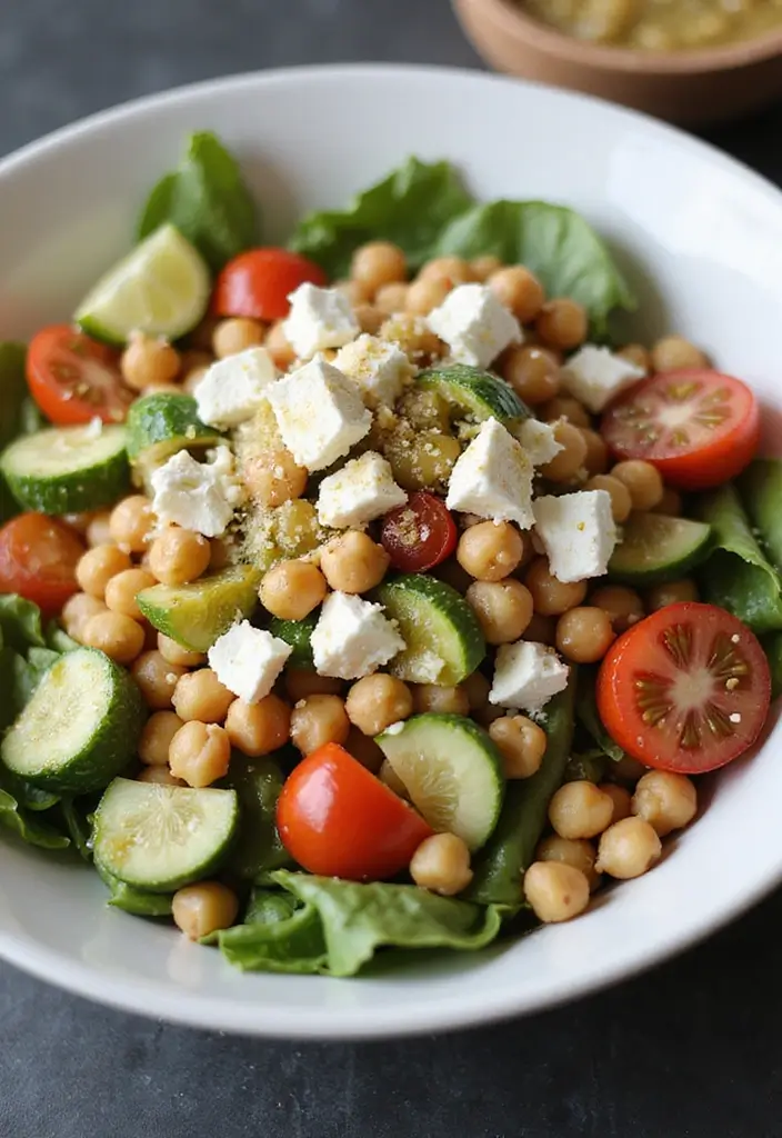 25 Salad and Go Copycat Recipes That Taste Just Like the Real Thing - 22. Greek Salad with Chickpeas
