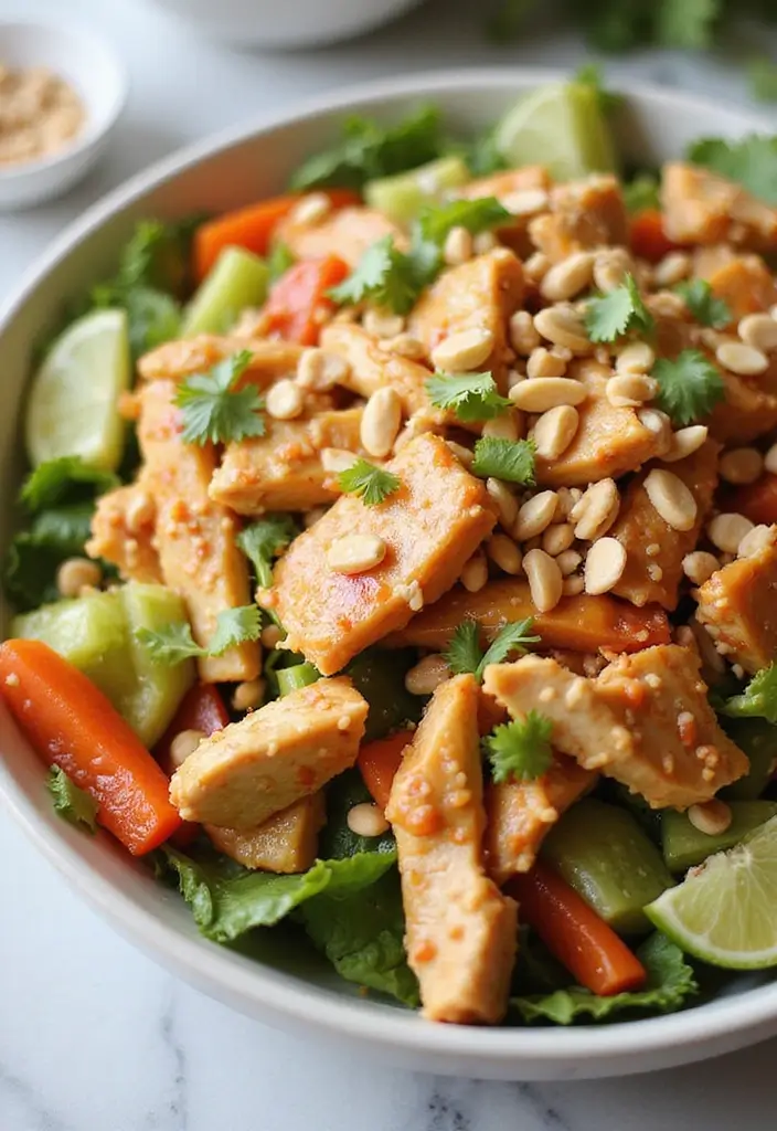 25 Salad and Go Copycat Recipes That Taste Just Like the Real Thing - 5. Thai Peanut Chicken Salad