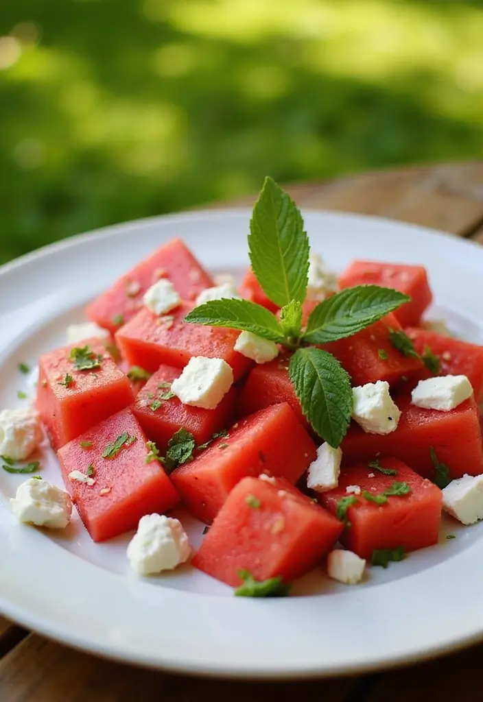 25 Simple Summer Salad Recipes for Light, Refreshing Meals 1 25 Simple Summer Salad Recipes for Light, Refreshing Meals - 1. Watermelon Feta Salad
