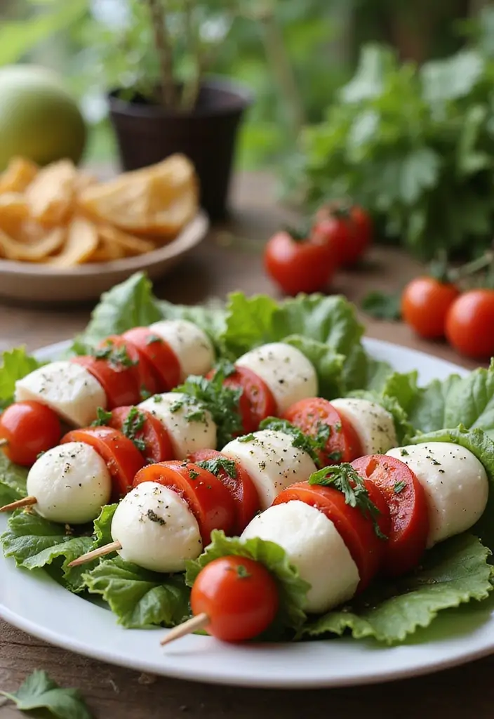 25 Simple Summer Salad Recipes for Light, Refreshing Meals 67 25 Simple Summer Salad Recipes for Light, Refreshing Meals - 13. Caprese Salad Skewers