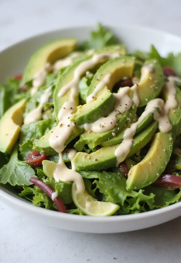 25 Simple Summer Salad Recipes for Light, Refreshing Meals 131 25 Simple Summer Salad Recipes for Light, Refreshing Meals - 25. Creamy Avocado Dressing Salad