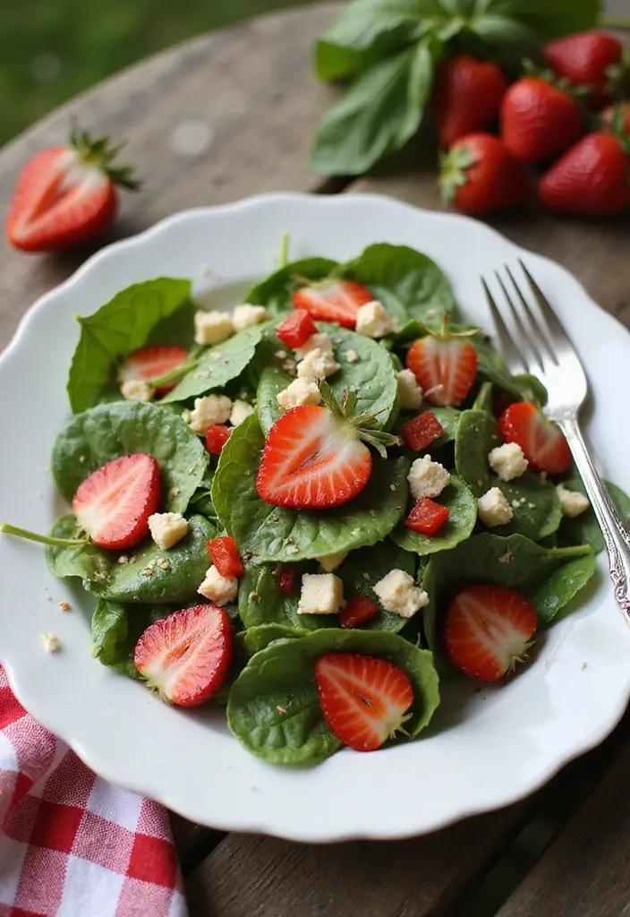 25 Simple Summer Salad Recipes for Light, Refreshing Meals 21 25 Simple Summer Salad Recipes for Light, Refreshing Meals - 5. Spinach Strawberry Salad