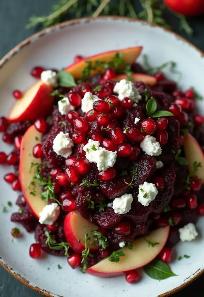 27 Beet and Apple Salad Recipes That Blend Sweet and Earthy Flavors 52 27 Beet and Apple Salad Recipes That Blend Sweet and Earthy Flavors - 10. Beet and Apple Salad with Goat Cheese and Pomegranate