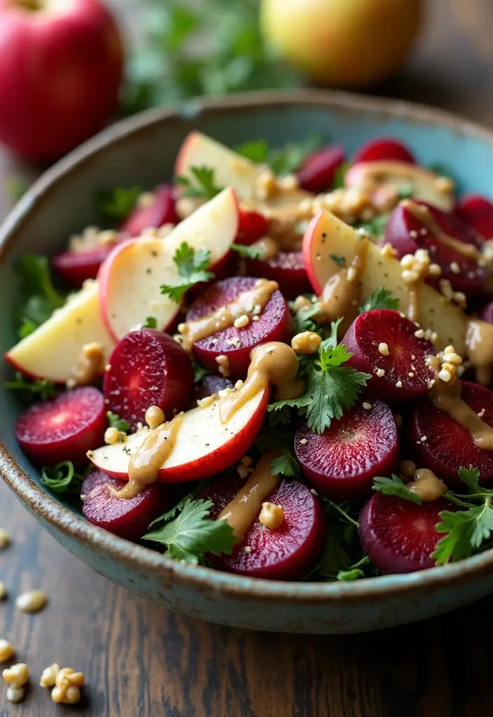 27 Beet and Apple Salad Recipes That Blend Sweet and Earthy Flavors 67 27 Beet and Apple Salad Recipes That Blend Sweet and Earthy Flavors - 13. Beet and Apple Salad with Tahini Dressing
