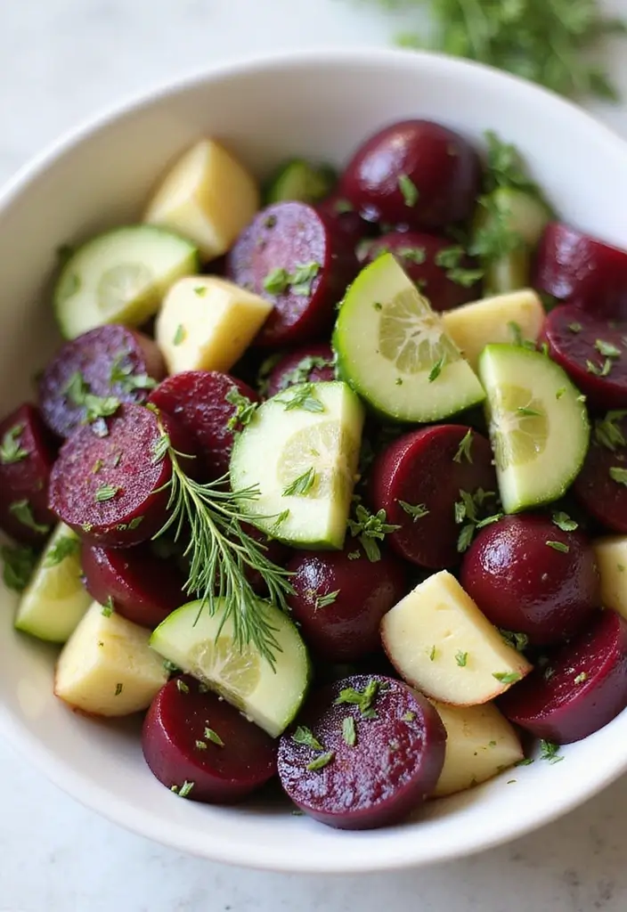 27 Beet and Apple Salad Recipes That Blend Sweet and Earthy Flavors 77 27 Beet and Apple Salad Recipes That Blend Sweet and Earthy Flavors - 15. Beet and Apple Salad with Cucumber and Dill