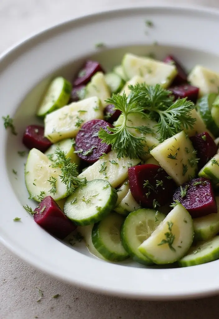 27 Beet and Cucumber Salad Recipes Packed with Freshness 65 27 Beet and Cucumber Salad Recipes Packed with Freshness - 13. Beet and Cucumber Salad with Fennel and Dill