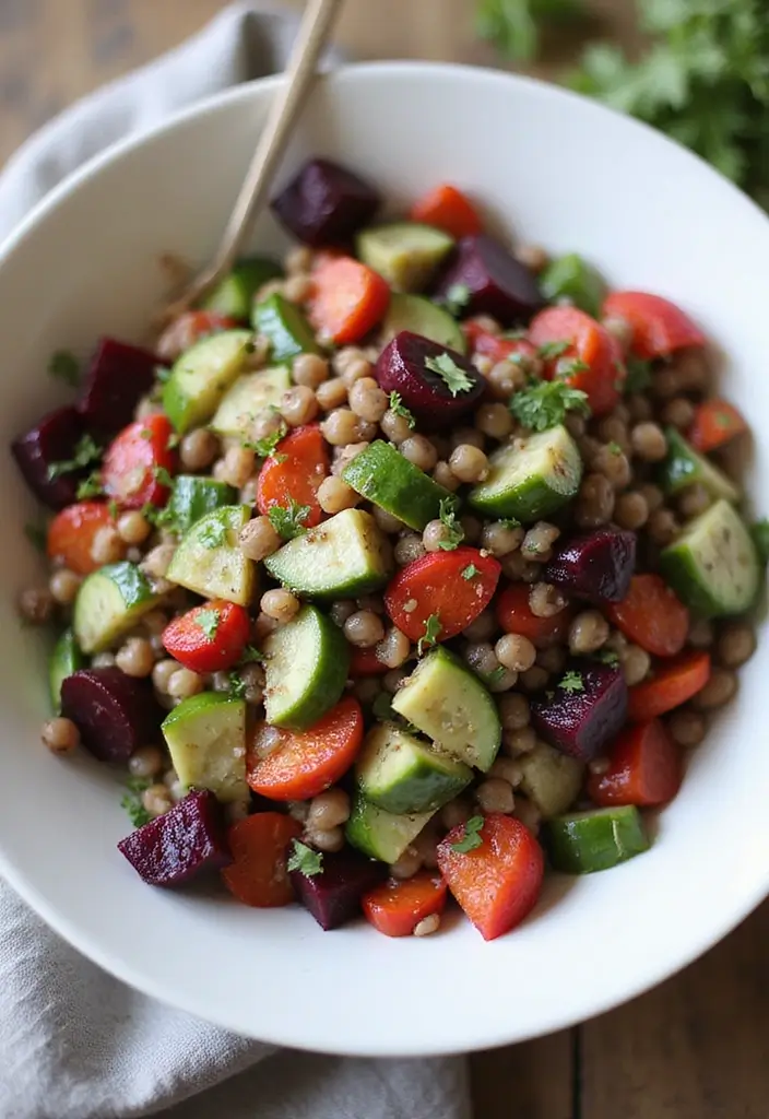 27 Beet and Cucumber Salad Recipes Packed with Freshness 83 27 Beet and Cucumber Salad Recipes Packed with Freshness - 17. Beet and Cucumber Salad with Lentils